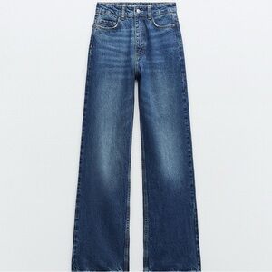 Zara high rise wide leg Z1975 full length Jean